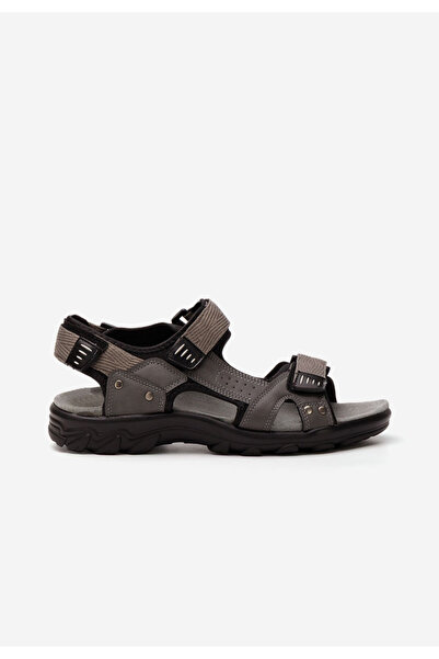 B T Shoes Šedé pánské sandály Caius