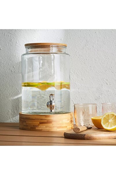 Generic موزع البندق مع حامل خشبي - 6 لتر