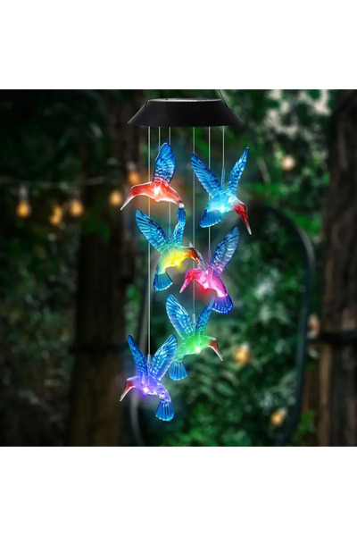 Bird Solar Solar Powered Fly Bird Led Garden Terrace Balcony Decor Lighting 6Led
