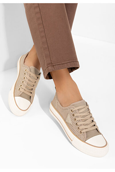 B T Shoes Khaki dámské plátěné tenisky Venita