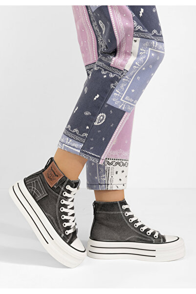 B T Shoes Γυναικεία sneakers αστραγάλο Kenya μαύρα