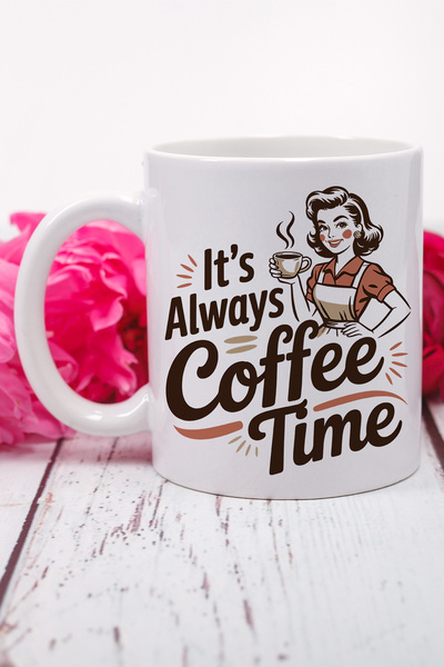 giftkonsept It's Always Coffee Time Printed Gift Mug