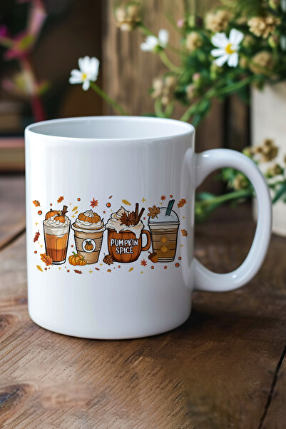 giftkonsept أكواب هدايا مطبوعة رقم 1 من مجموعة أكواب القهوة ذات الطابع الخريفي