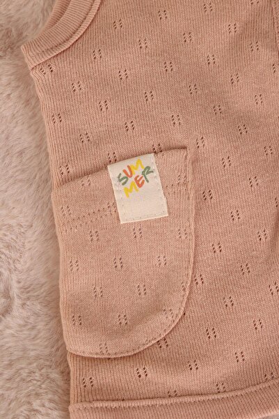 kidello Mango Color Summer Themed Baby Vest with Pockets (0-12 Months)