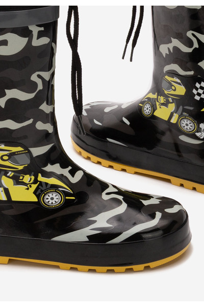 B T Shoes Race boys' black boots