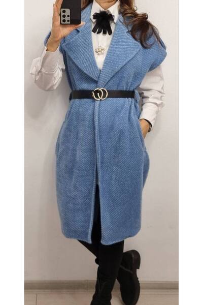 GLAMSI Elegant knitted vest with belt included