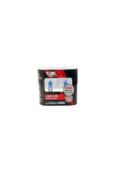 CarGuard Комплект от 2 халогенни крушки H3, 100W +130% интензивност, ДЪЛЪГ ЕВ...