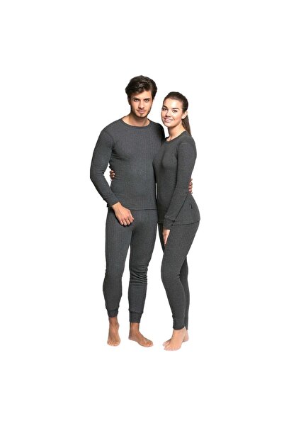 THERMOFORM Yetişkin Termal İçlik Set - - Soft Unisex - Antrasit