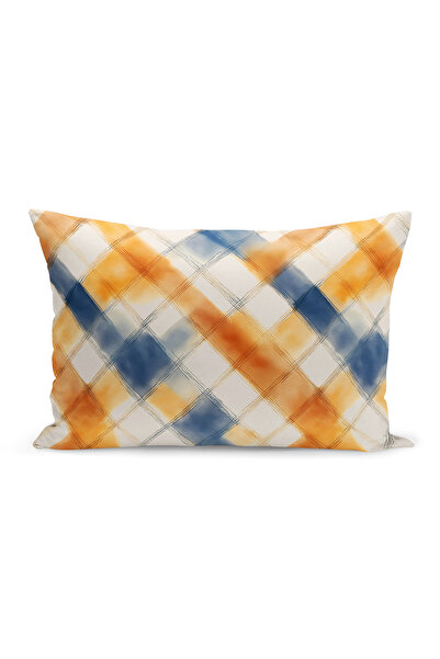 Bertille Home Φθινοπωρινή καρό σειρά με εμπριμέ κάλυμμα μαξιλαριού διπλής όψη...