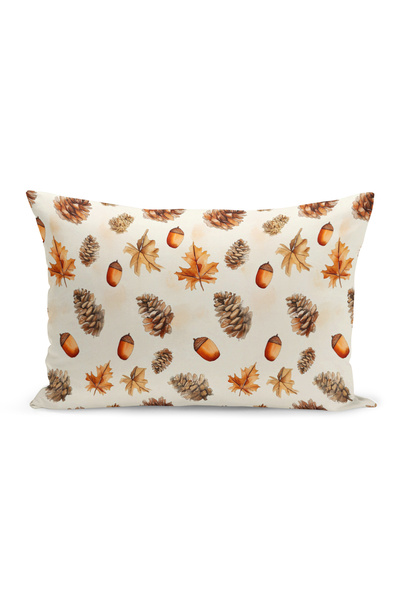 Bertille Home Autumn Plaid Series Double Side Printed Throw Pillow Case (Halloween Autumn Cushion Cover)