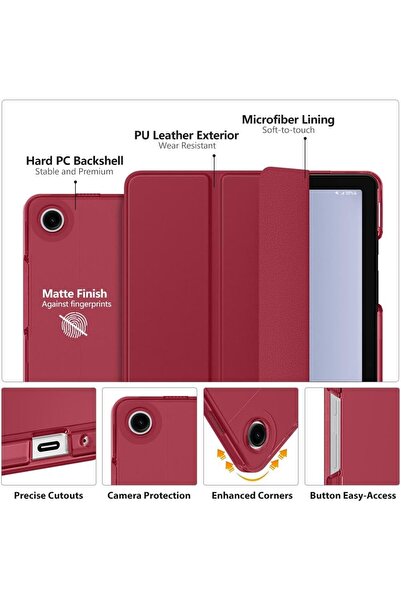 m.tk moveteck Samsung Galaxy Tab A9 Plus 11 Inch Case with Smart Sleep Mode Stand Transparent Cover Sm-X210 (Compatible)