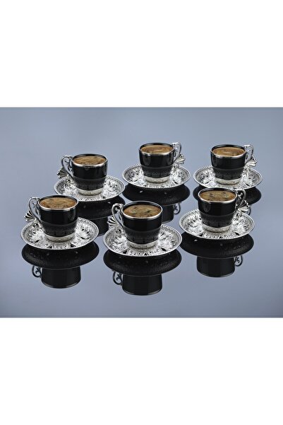 BUSEM Non-Tarnish Metal and Porcelain Coffee Presentation Set