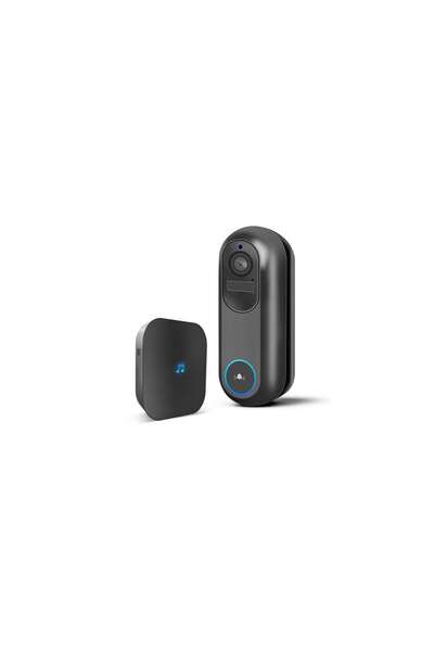DELIGHT Smart Wi-Fi Video Doorbell Battery Powered, 12V MicroSD, FHD, PIR Black