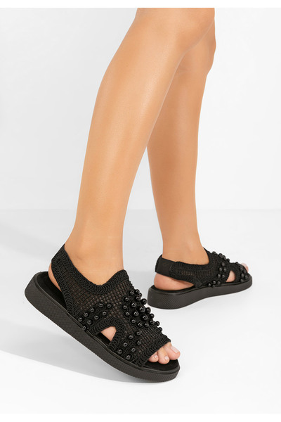 B T Shoes Černé dámské letní sandály Marisea