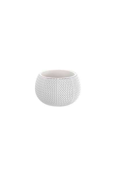 Prosperplast Decorative Flower Pot, Prosperplast, Splofy, Round, White, 23.916.1 cm