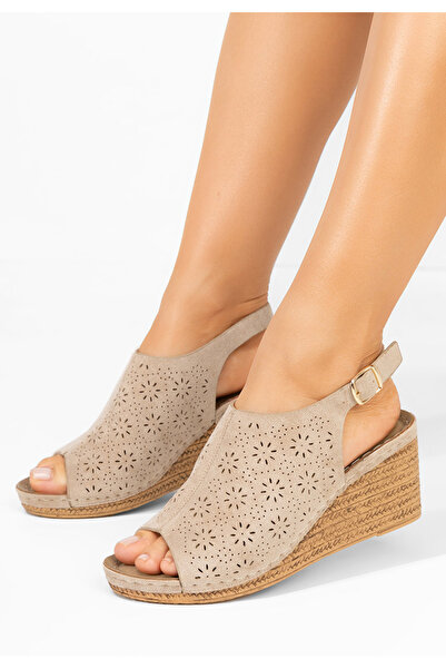 B T Shoes Cordelya platform sandals khaki