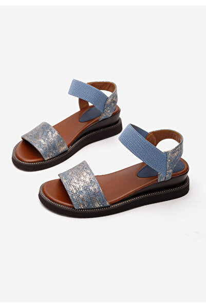 B T Shoes Modré dámské sandály Aylina