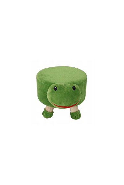Chomik Children's Stool, Round, Turtle Model, Textile, Wood, Green, Max 50 kg, 2825 cm,