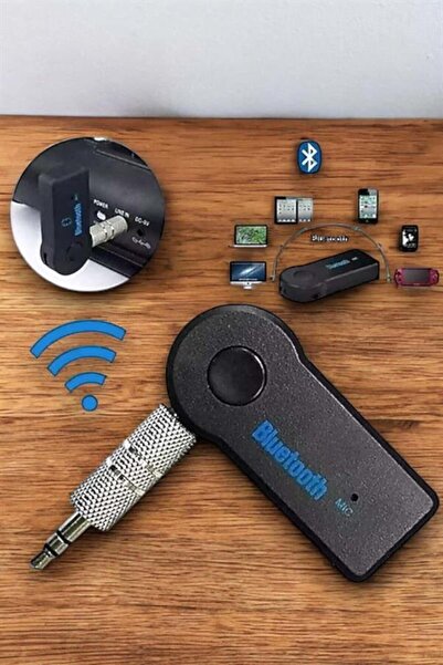 UCUZTEKNO Tüm Araçlara Uyumlu Aux Car Bluetooth Kablosuz Araç Bağlantı Kiti