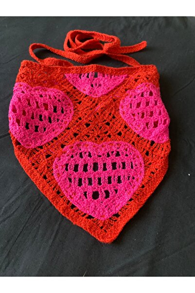 Honeybeeatelier Honeybee Ateli̇er Vintage Motif Knitted Bandana