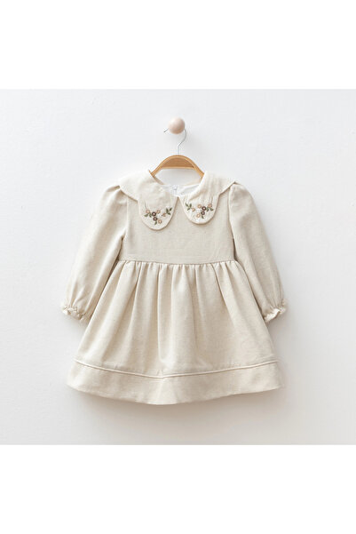 My Lusa baby wear Baby Girl Dress with Collar Embroidery Detail