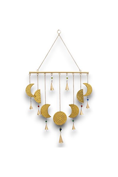 Ancient wisdom Indian Bells - Brass Moon Phase Bells - 43x40 cm