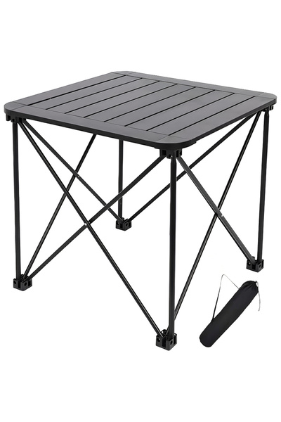 Cady One Portable Outdoor Picnic Table with Aluminum Alloy Top, Foldable with Storage Bag 69.5*56.5cm