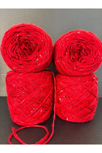 Ana&Kuzusu İplik Kırmızı tüvitli (4 kat sarım) kalın yün akrilik ip 200gr