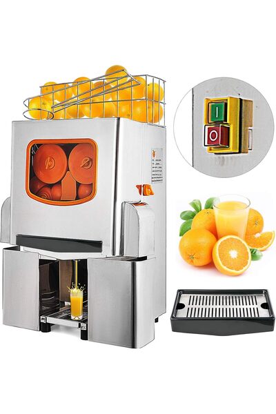 VEVOR Orange Juice Machine, 120W Electric Juicer, Cold Juice Extractor for Fruits and Vegetables, Co