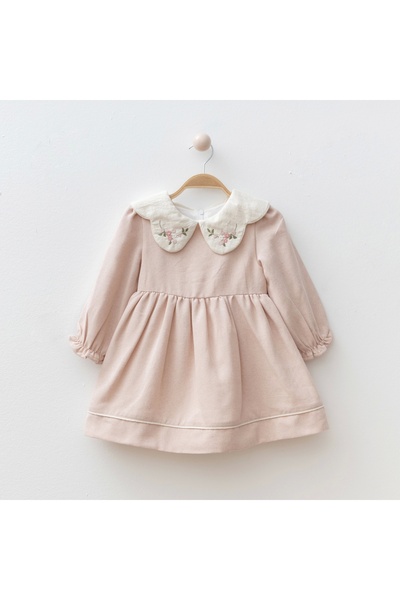 My Lusa baby wear Baby Girl Dress with Collar Embroidery Detail