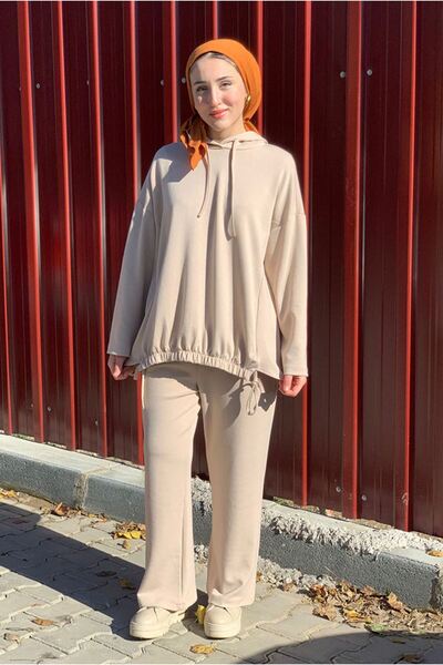 Moda Rosa 26K2243 - Beige - Modal Basic Double Set