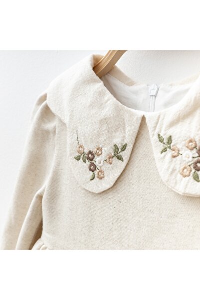 My Lusa baby wear Baby Girl Dress with Collar Embroidery Detail