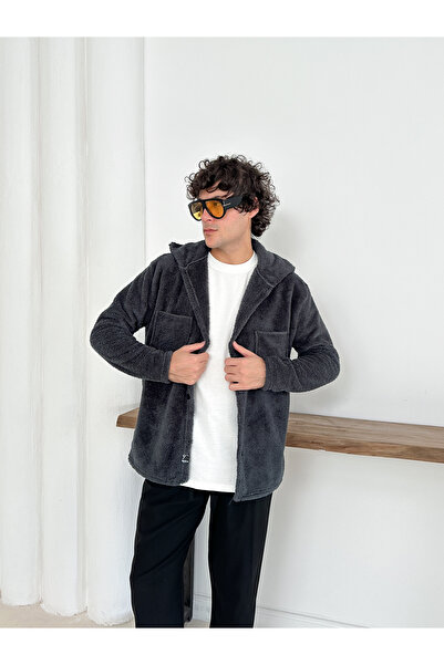 OTAKU Unisex Smoked Plush Fleece Cardigan