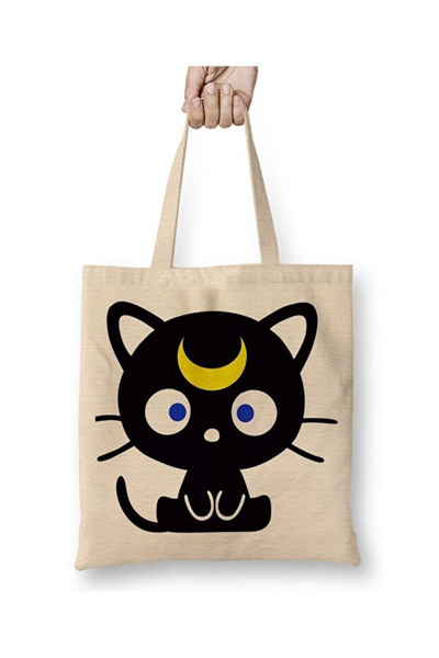 Toyaso Geantă din pânză Sailor Moon Luna Geantă de cumpărături cu mâner lung ...