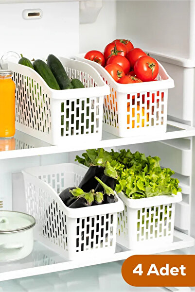 UFİX 4-Piece Multi-Purpose Plastic Cabinet Organizer Storage Box Refrigerator...