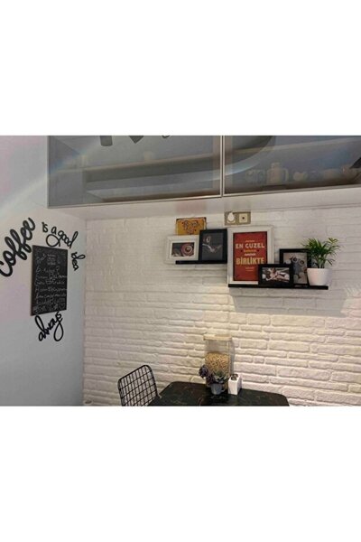 Trend Pleksi Siyah Pleksi Duvar Rafı (30cm - 10cm)