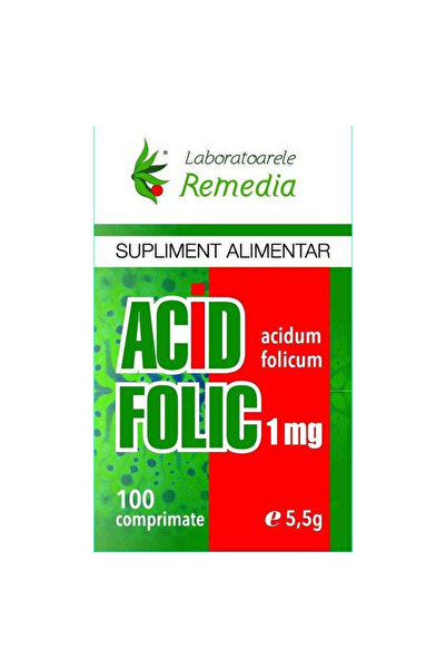 Laboratoarele Remedia Acid Folic 1mg, 100 Comprimate,