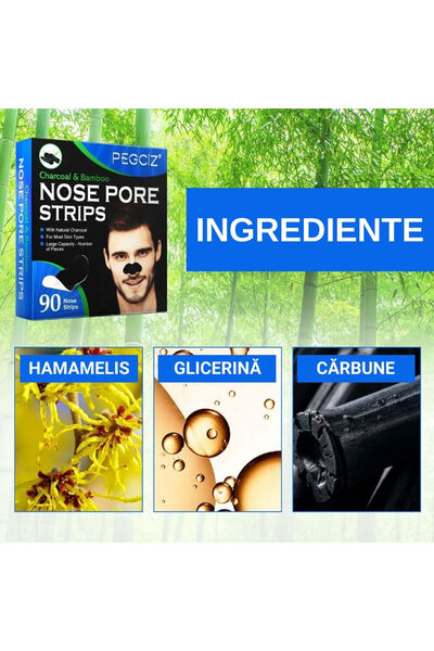 OEM Nasal patches with activated bamboo charcoal and witch hazel extract | 90 pcs | PEGCiZ®