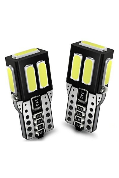 BZRSH Set 2 becuri auto LED T10 W5W, 12 V, 7 LED SMD 7020, Canbus fără erori,...