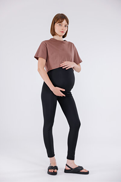 Yulem Homewear Black Recovery Adjustable Waist Maternity Leggings