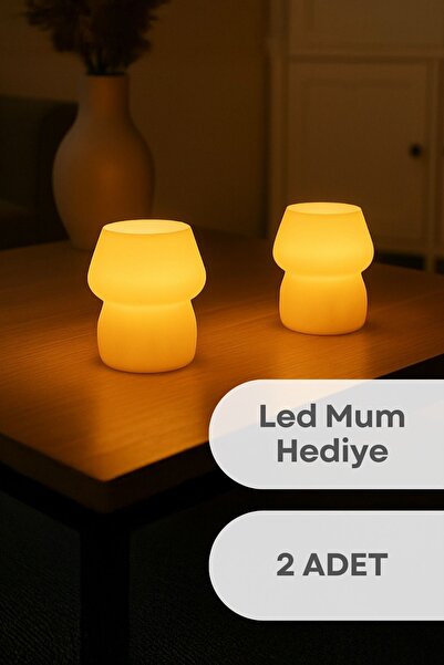 Shayn Home Mini Boy 2 Adet Pilli Led Mumluk, Led Tealight, Pilli Tealight, Le...
