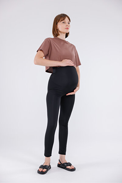 Yulem Homewear Black Recovery Adjustable Waist Maternity Leggings