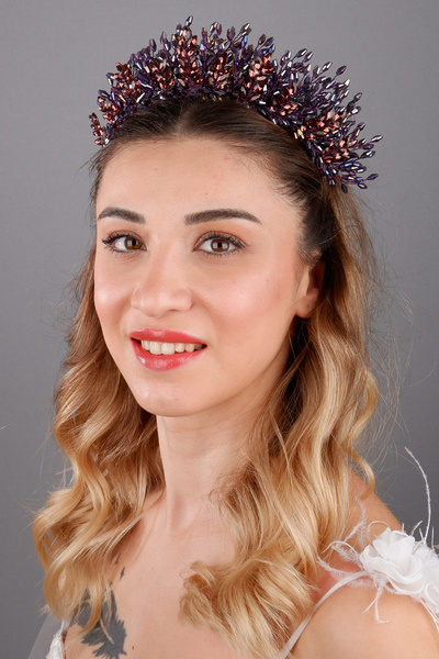 ESPEREST تاج الزفاف الفاخر من فالنتينا بتصميم خاص، إكسسوار للعروس والزفاف