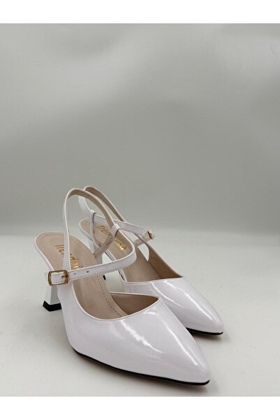 adelix Women's Heeled Strappy Stiletto Shoes White