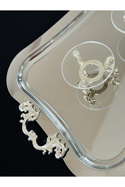 Melinda Söz Engagement Tray Set - Silver Color (21X26Cm)