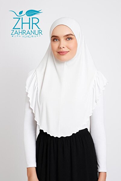 ZAHRANUR HİJAB Πρακτικό σάλι-εσάρπα-χιτζάμπ με πλισέ-μαντήλι προσευχής