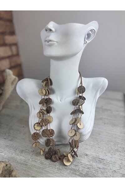 SEDEF TAKI Ahşap bohem kolye