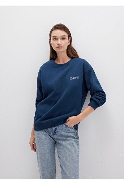 Mavi logo baskılı loose fit (rahat kesim)sweatshirt