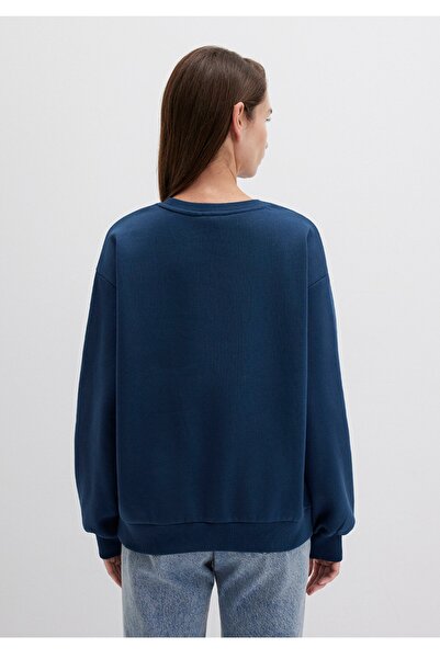 Mavi logo baskılı loose fit (rahat kesim)sweatshirt