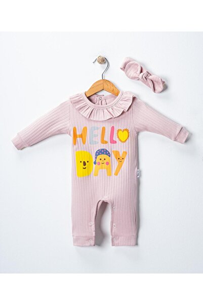 mandalinsbaby Firfirli Bandanali Baby Girl Jumpsuit